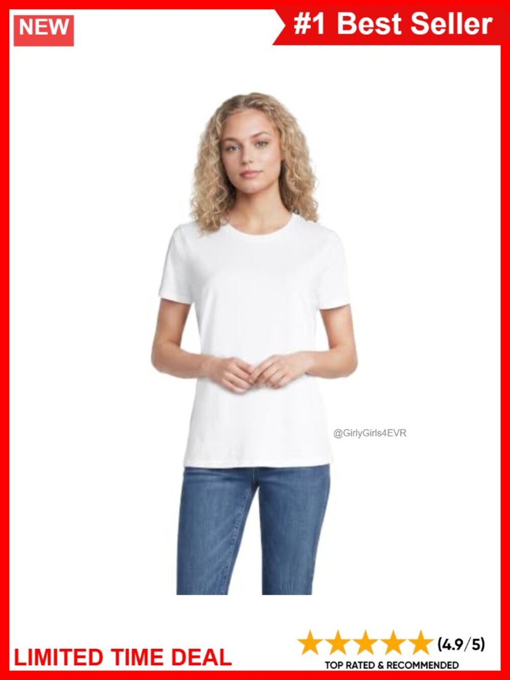 Supima Cotton Crew Neck Relaxed Fit Short Sleeve Tee